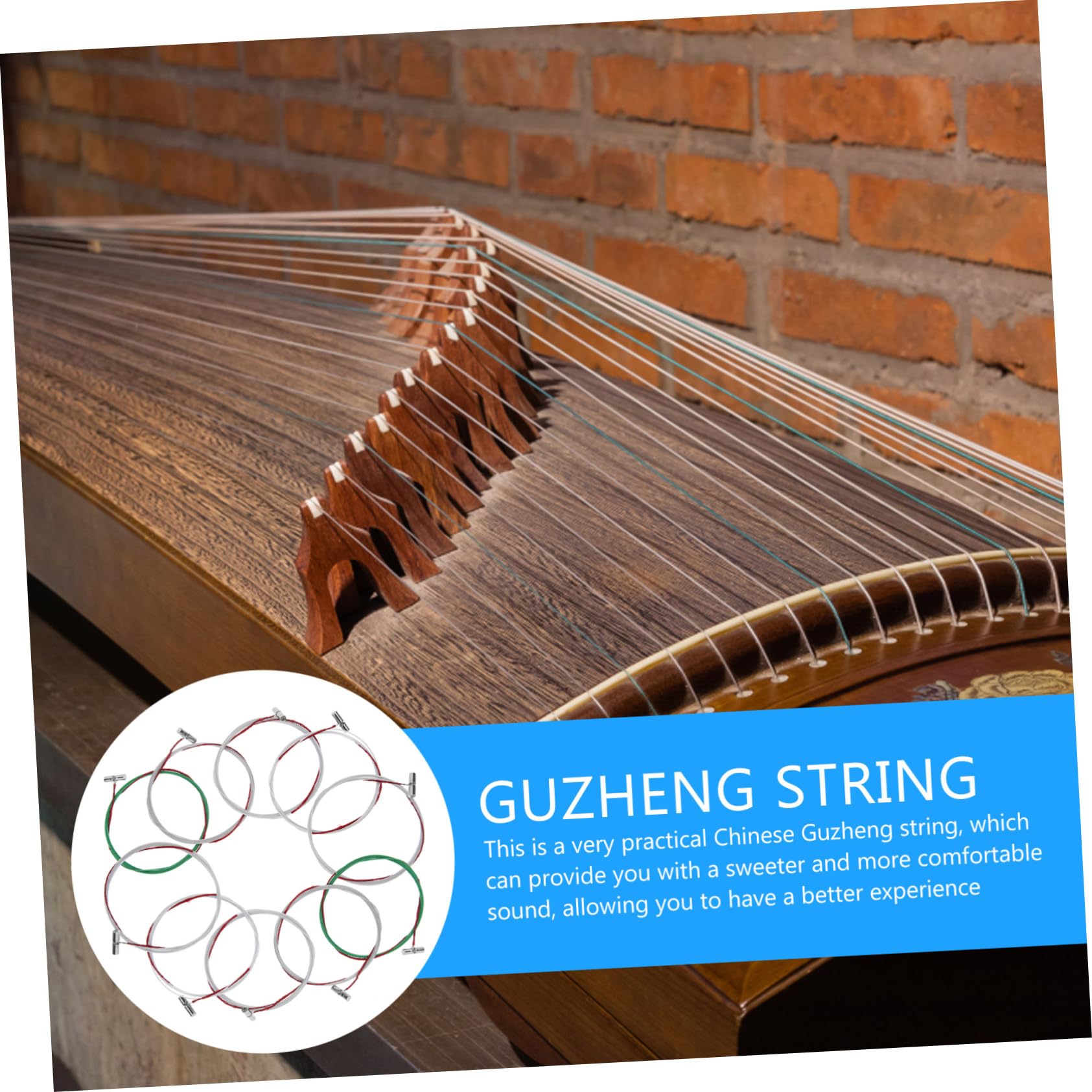 Abaodam 20 Pz Corde Guzheng riparare la guzheng accessori strumento a corda parti accessori per strumenti a corda sostituzione degli i Metallo