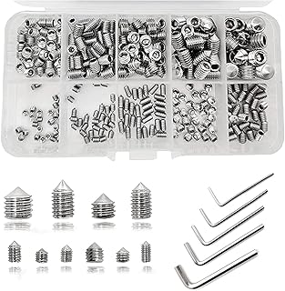 Sponsored Ad – 290 Pcs Cone Point Grub Screws Mixed, Assorted Stainless Steel Metric Threads Socket Screws, M3 M4 M5 M6 M8...