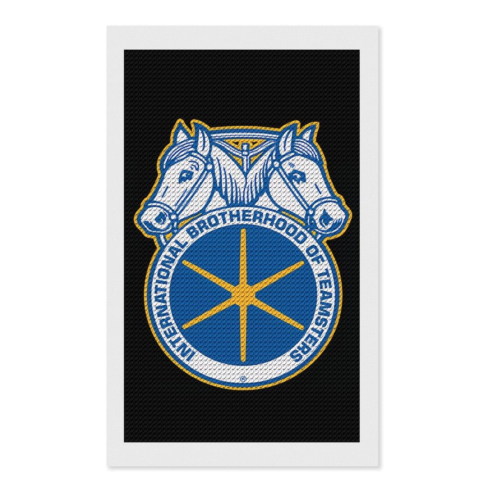 Nclqvjxzkhw Style Teamsters Flag Diamond Art Painting For Adult Round Diamonds Pictures Arts Crafts Home Wall Decor 12"X20"