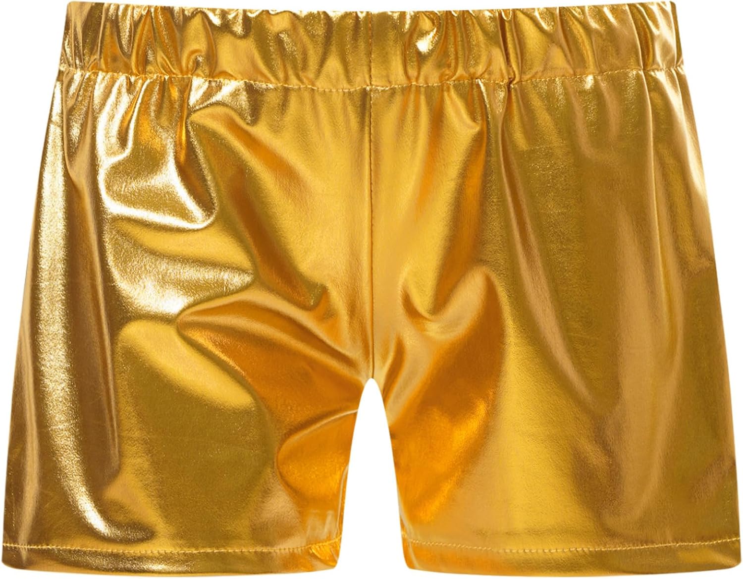 Jhaoyu Girls Metallic Shorts Pink Tumbling Sparkle Dance Shorts Hot Pants Outfit for Kids