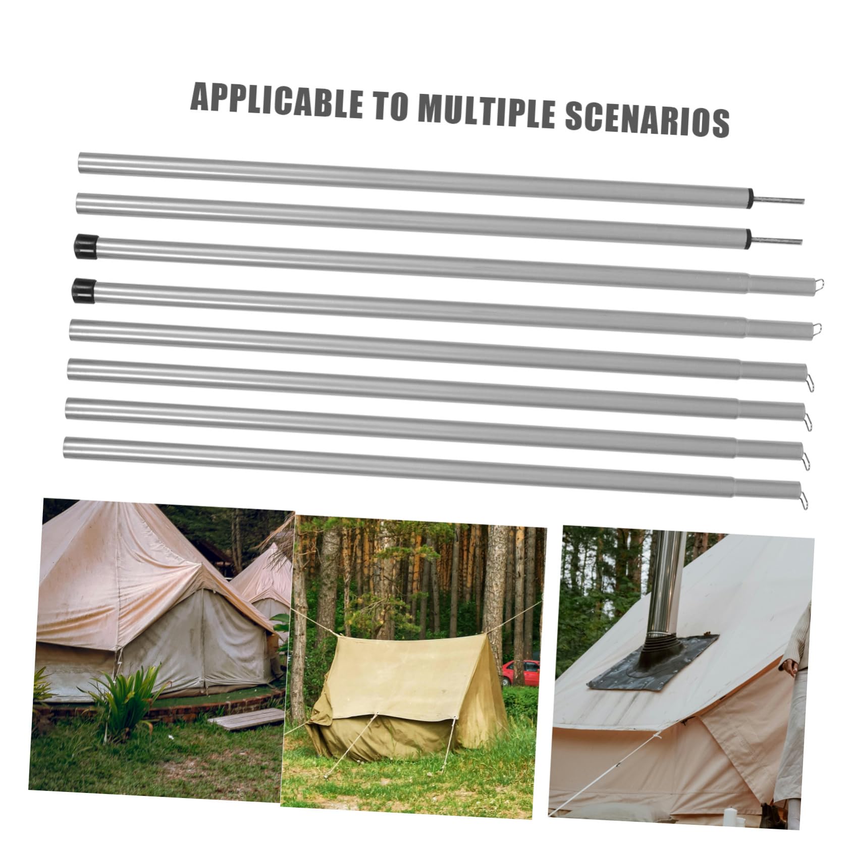 Abaodam Kit de Remplacement de Poteaux de Réglables pour Camping Activités de Plein Air Poteaux de Support pour Abri Fabriqués Stable