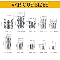 Vista 2 de 300 piezas de kit surtido de tornillos de acero inoxidable con cabeza hexagonal, tornillos de cabeza hexagonal Allen, juego de tornillos hexagonales