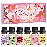 SALKING Floral Essential Oils Set, Premium Pure and Natural EssentialOils, Fragrance Oil Scented Oils for Oil Diffusers 6 x 10 ML - Lavender, Rose, Cherry Blossom, Ylang Ylang, Gardenia, Chamomile