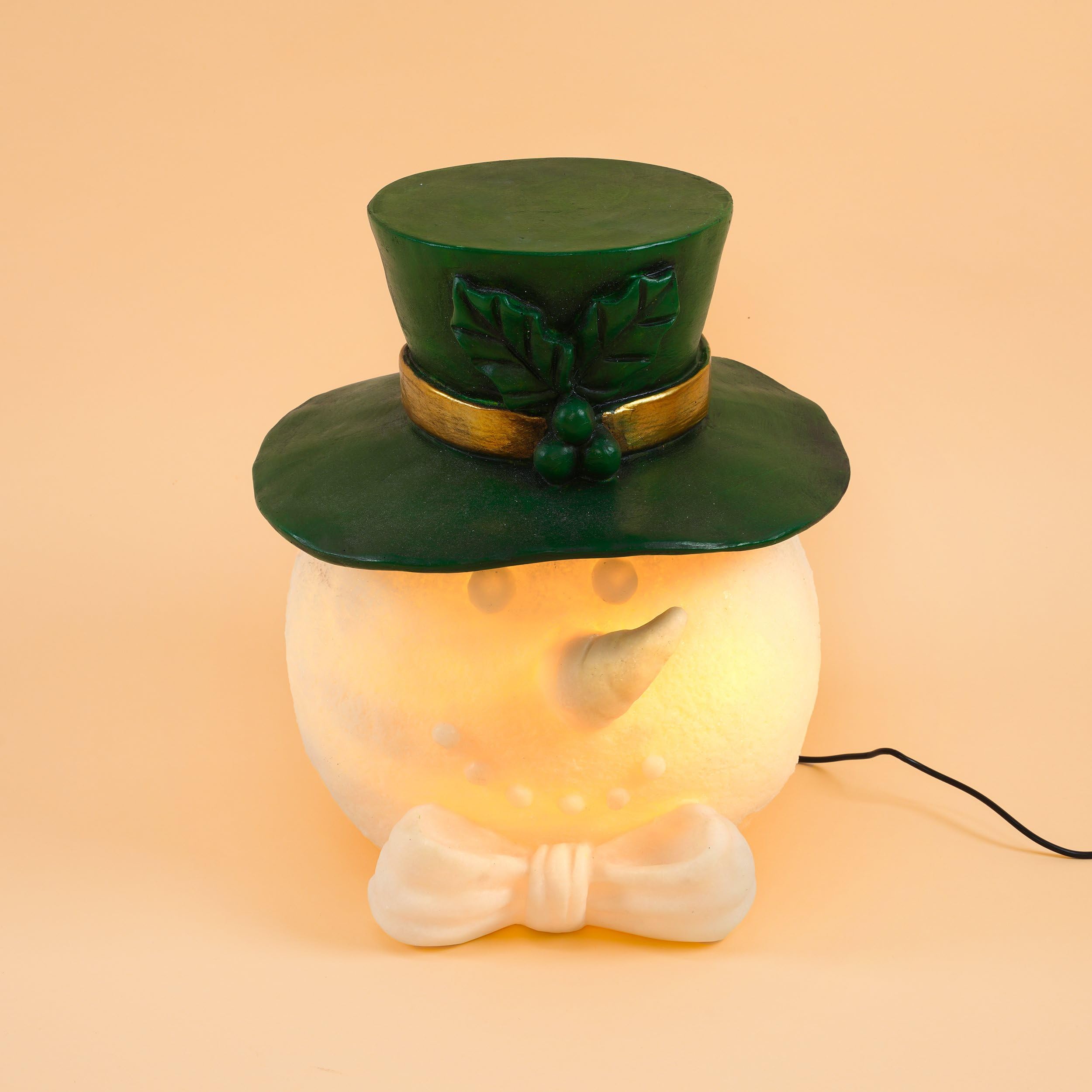 Esotec Solar Weihnachtsdeko Gartenfigur außen LED Schneemann Toni 102684 | Solar Schneemann Ø26x29cm, Warm-/Kaltweiß, 2700/5500K, bis 10 Std, 1,5m Kabel, externes Solarmodul, wechselbarer Akku, IP44