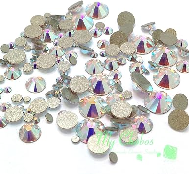 Swarovski 2058/2088 Crystal Nail Art Mixed Flatbacks Rhinestones, Crystal AB 001 AB