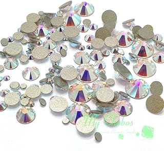 Swarovski 2058/2088 Crystal Nail Art Mixed Flatbacks Rhinestones, Crystal AB (001 AB)