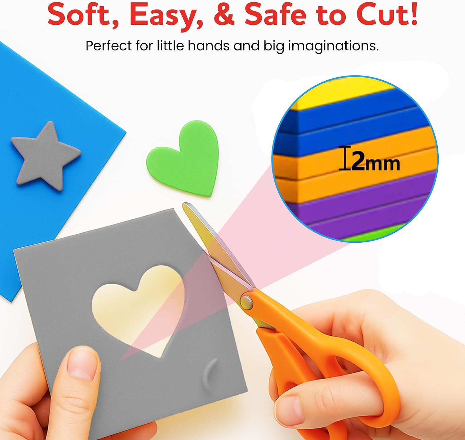 Self-Adhesive EVA Foam Sheets for Crafts – 2mm Thickness 8 Grey Sheets, 6 x 9 Inch, Peel & Stick Foam Paper for DIY, Scrapbooking & Kids’ Art.