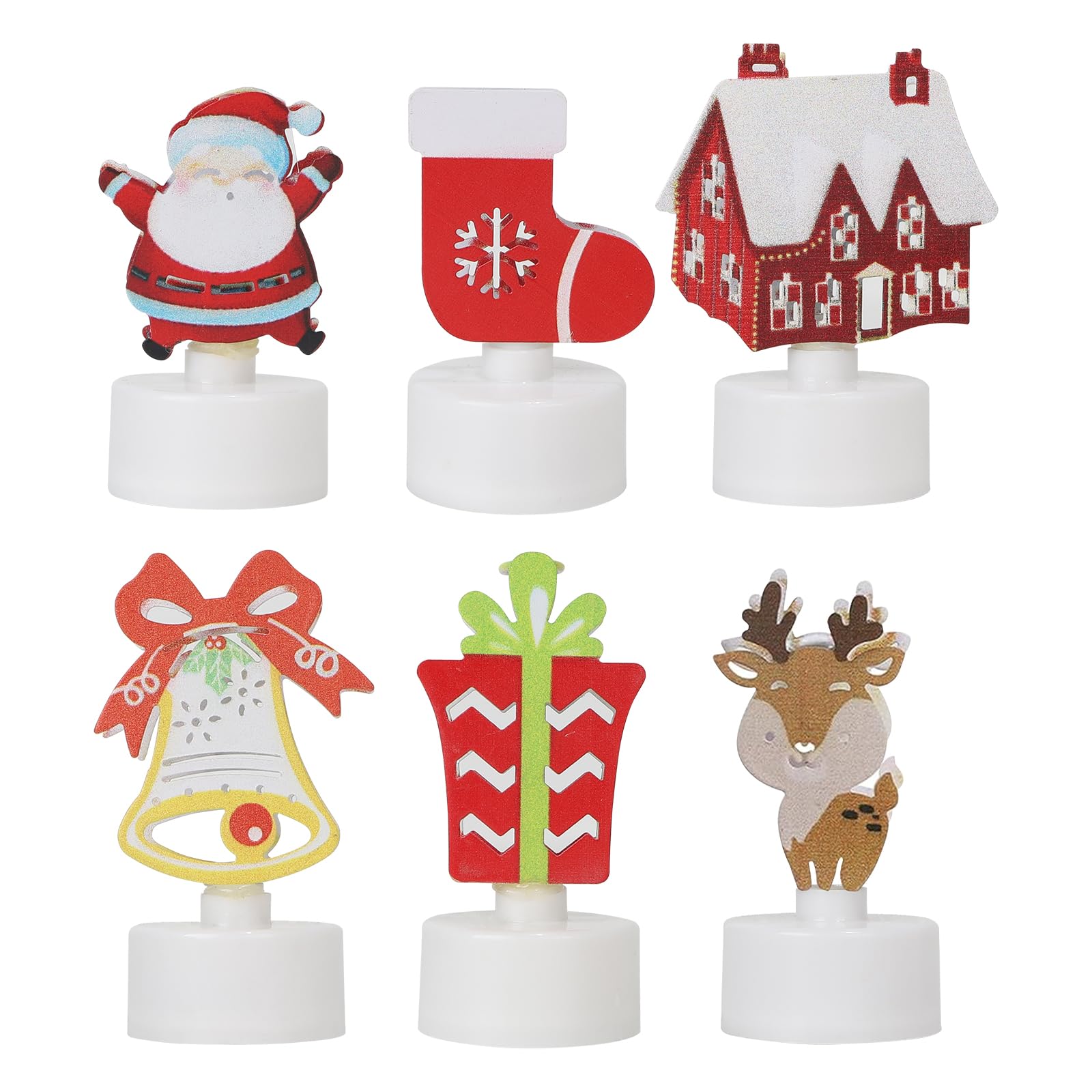 CPROSP 6x Velas de te LED Efecto Llama, Velas LED de te Pequeñas, Velas LED Navidad, Bonitas, Seguras y Luminosas Lámparas Decorativas Navideñas para el Hogar o la Decoración Festiva