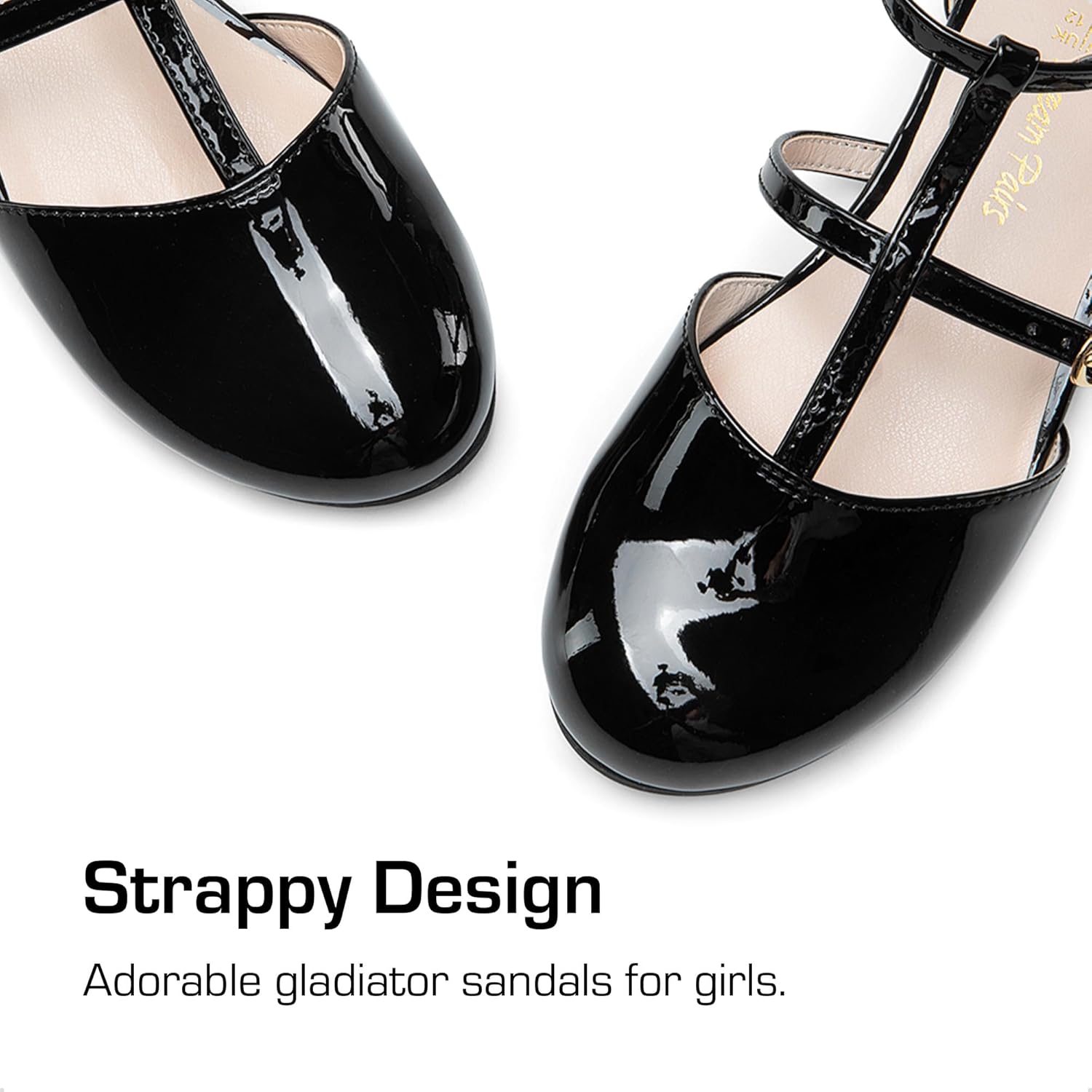 DREAM PAIRS Girls Dress Shoes Mary Jane Flats for Little Girls Party Shoes with T Strap - Image 2