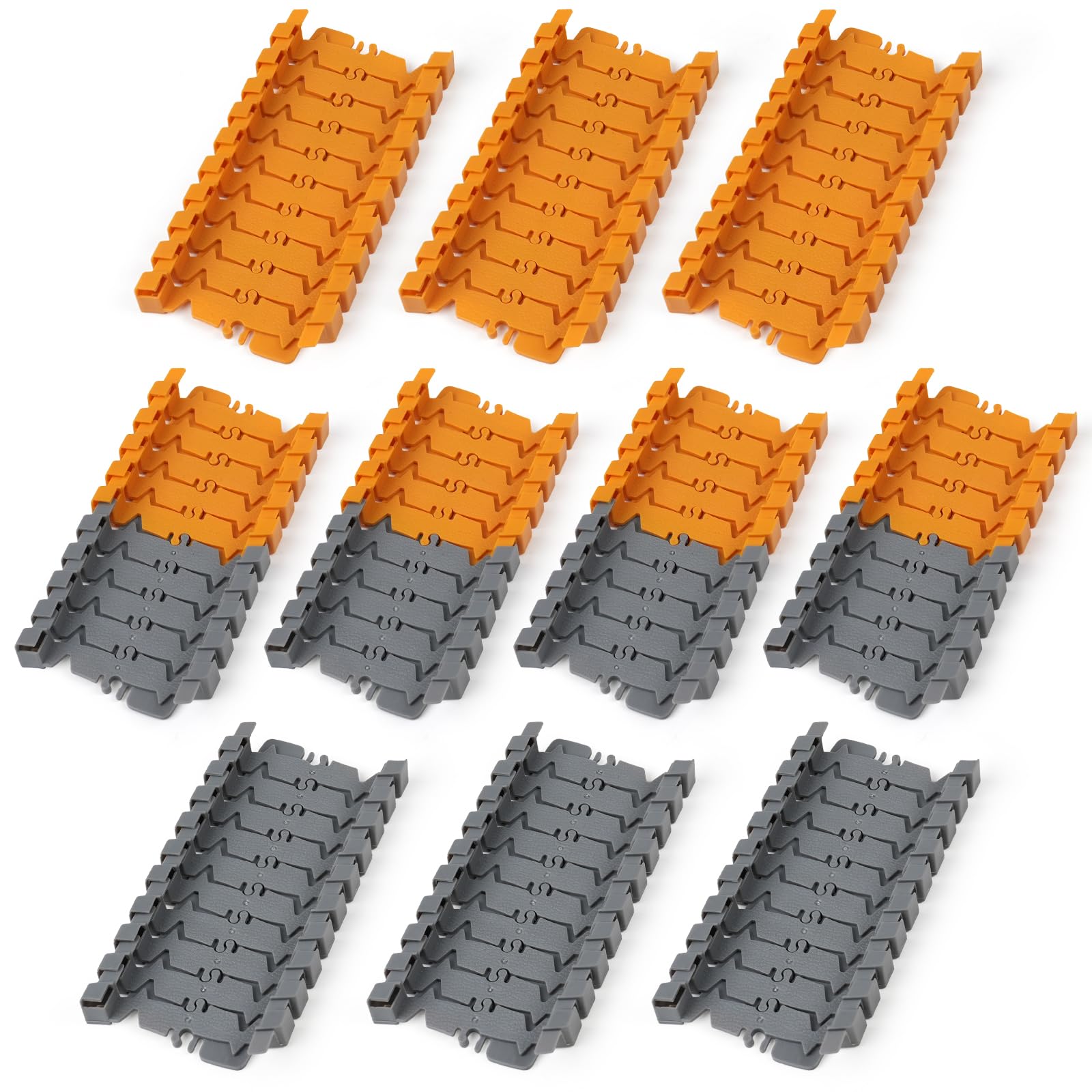 100 Pcs Construction Flexible Track Expansion Kit for Kids – Birthday Gift for Boys Ages 3, 4, 5, 6, 7,Compatible with Most Engineering Track Sets, Add-On Accessory Toy for Building Raceway