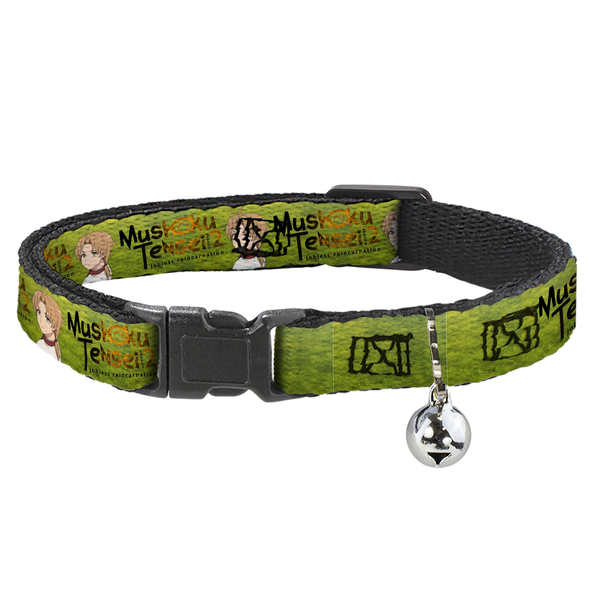 Collier pour chat Crunchyroll Mushoku Tensei Rudeus vert ajustable 21-30 cm