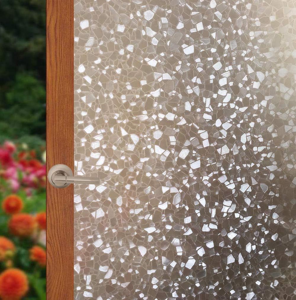 Arthome PVC Glass Flower Static Cling Window Films Privacy Film