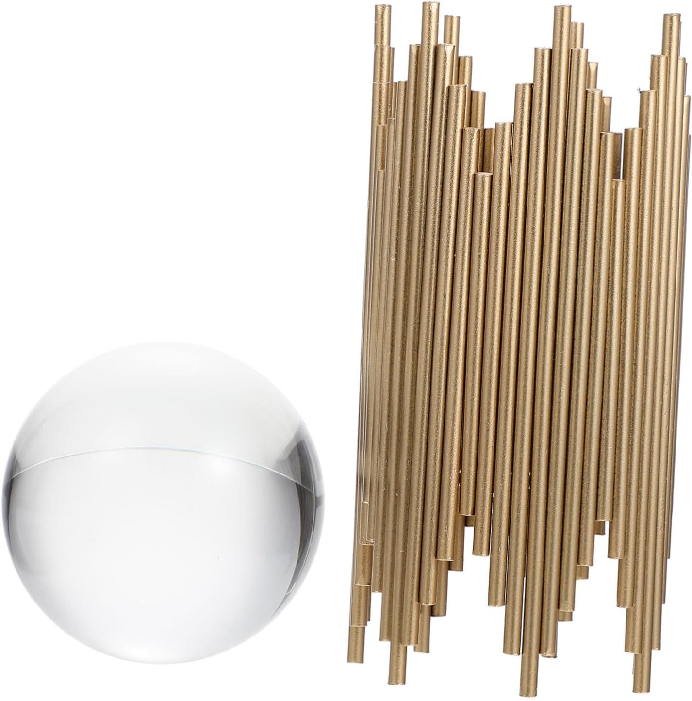 Metal Crystal Ball Geometric Decor Stand Sphere Table Center Decorative Ornament Living Room Decorative Crystal Ball Stand