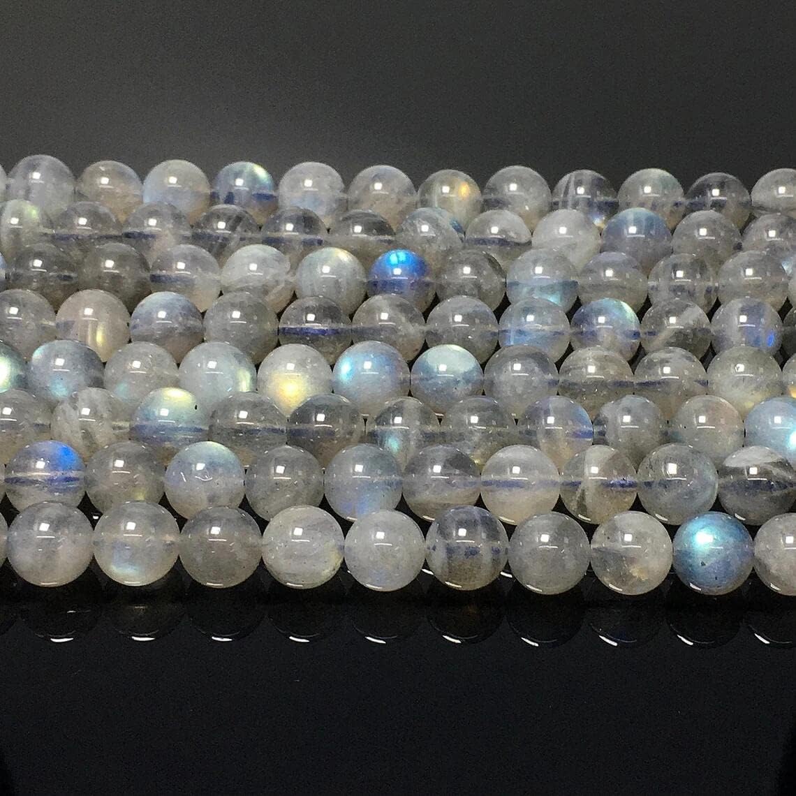 Labradorit-Perlen, natürliche Edelsteinperlen, rund, lose Perlen für Schmuckherstellung, 8 mm, 150 Stück