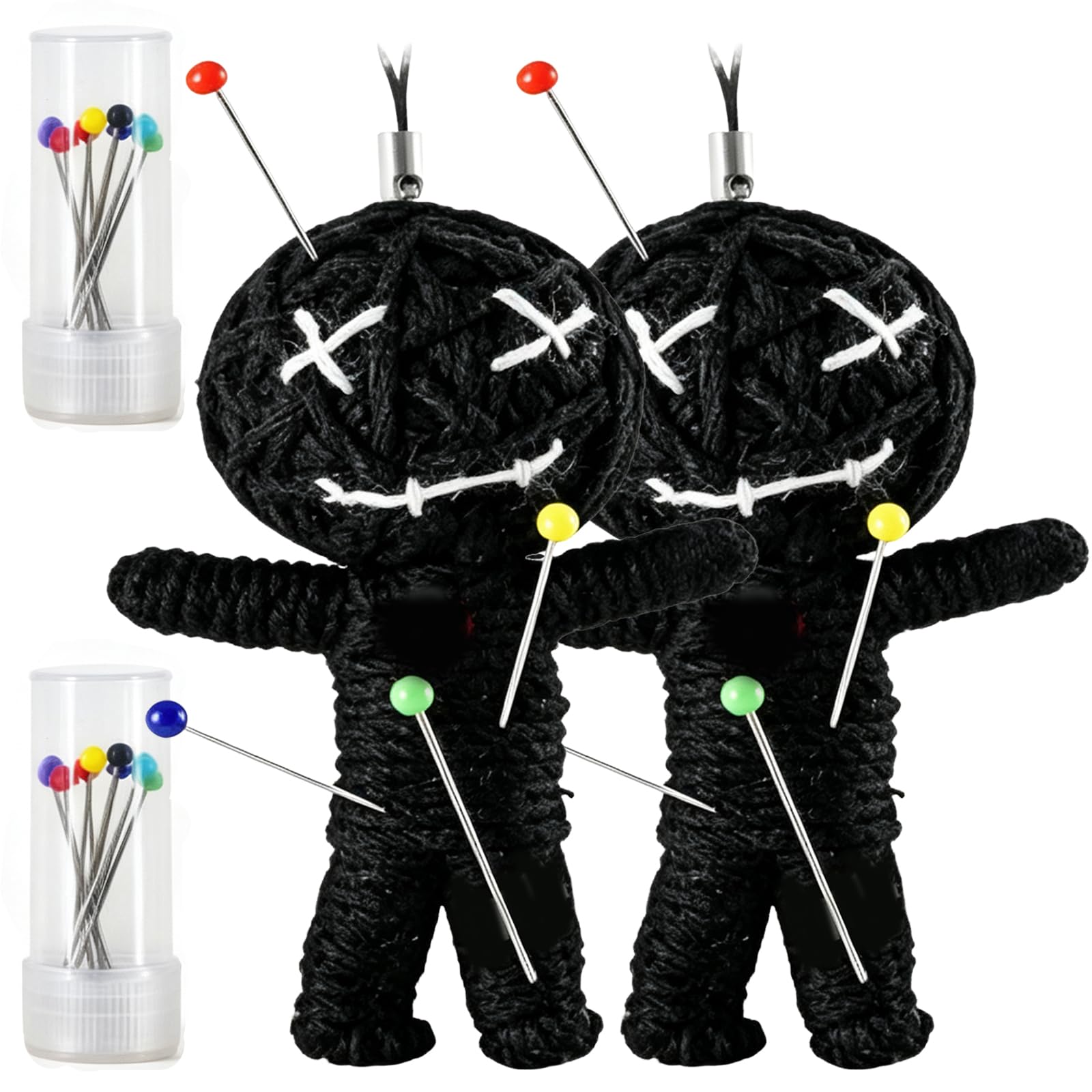 YcsRnn 2pcs Voodoo Dolls, Worry Dolls, Wicked Dolls for Stress Relief