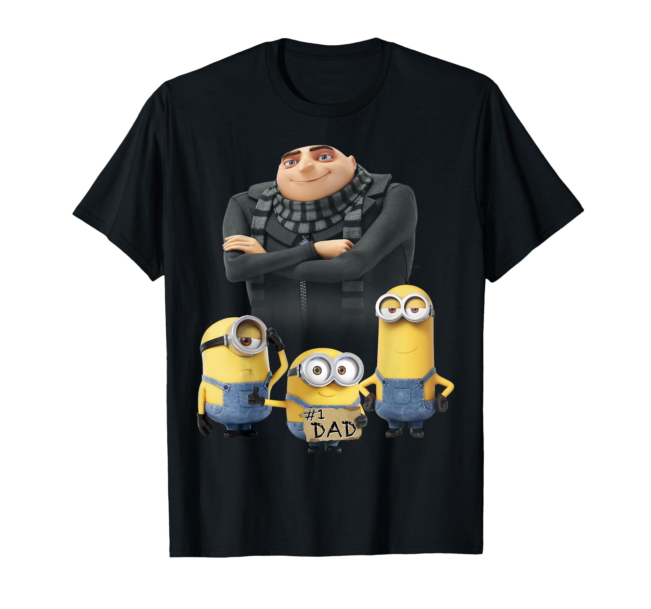 Despicable Me Minions Father's Day #1 Dad Cardboard Sign T-Shirt