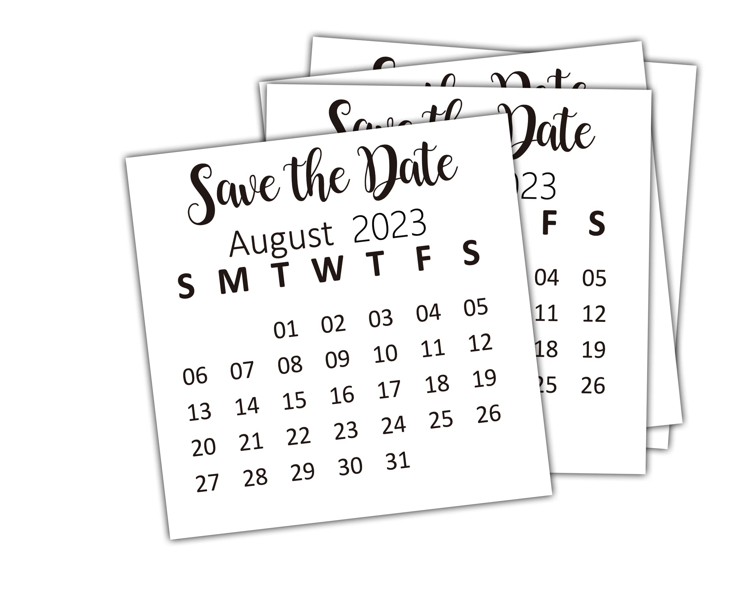 Bridesmaid Calendar Proposal, Bridesmaid Save The Date, White Calendar  Cards ，August 2023 , Gift Box Card – 20 Pcs (Whitea008-Aug)
