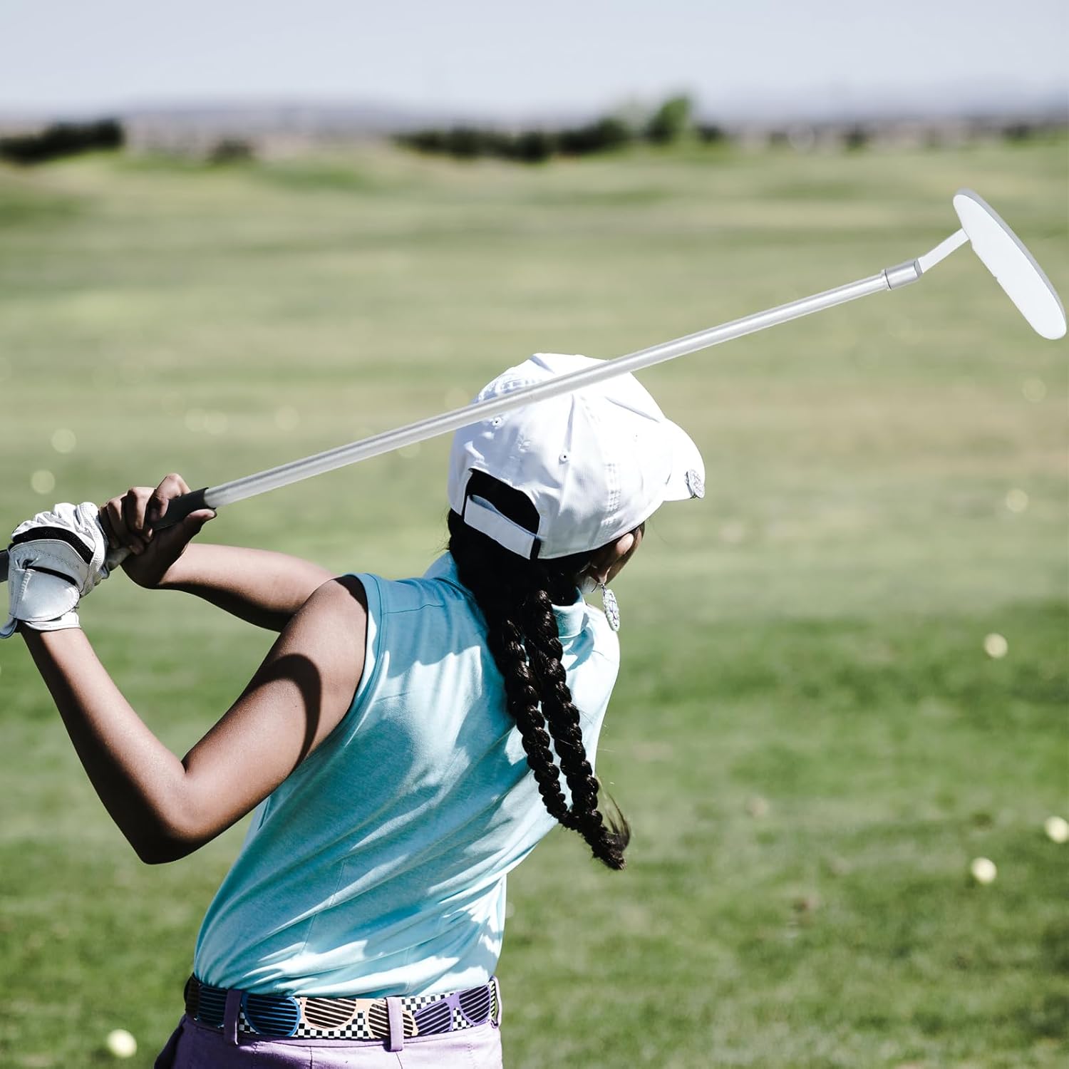 Three-Joint Foldable Golf Putter Set Zinc Alloy Detachable Golf Push Rod for Practice Indoor and Outdoor Training