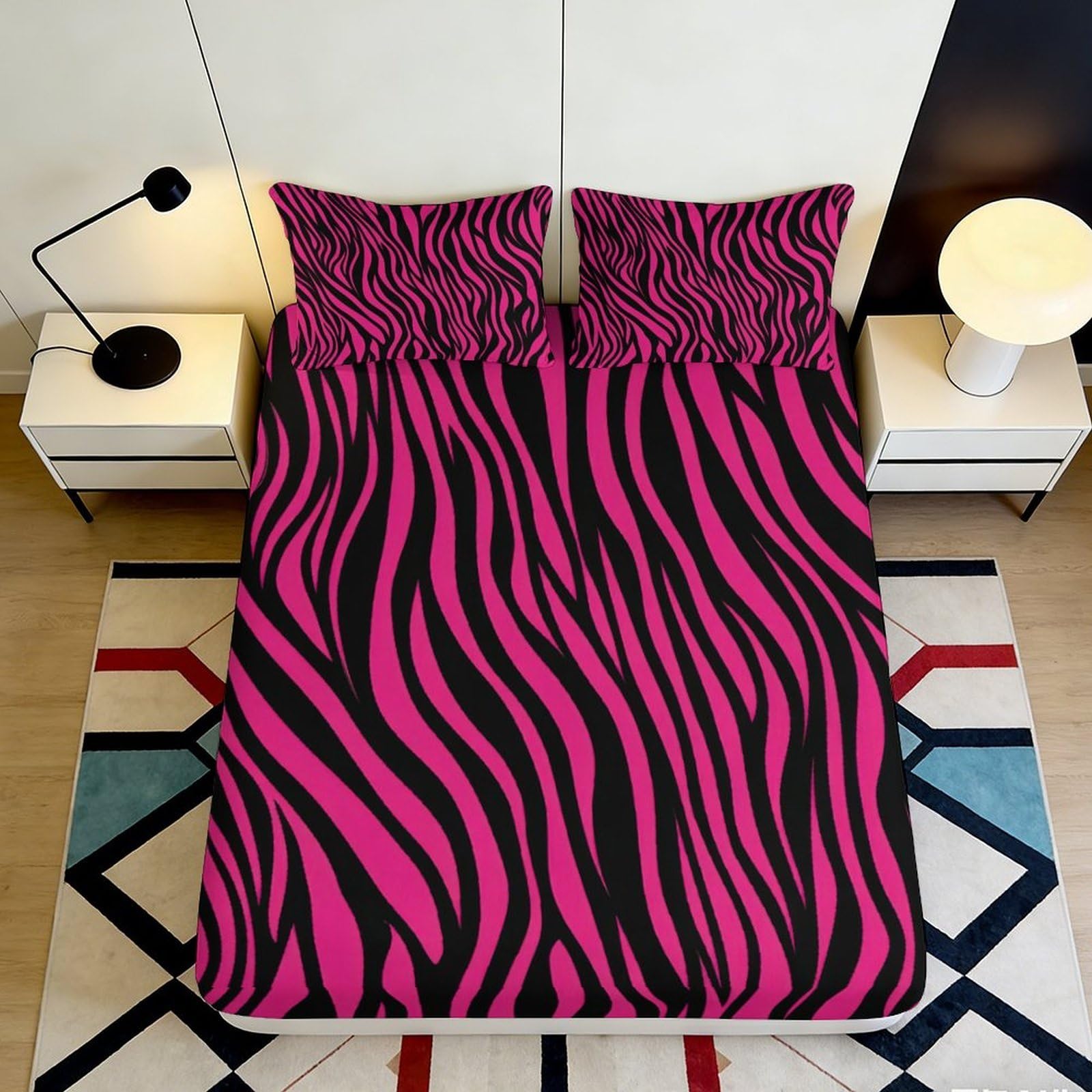 3D Printed Castle Fitted Sheet Microfiber Deep Pocket Non-Slip Castle Mattress Fitted Cover Bedroom Full Wrap Washable 160x200x25cm