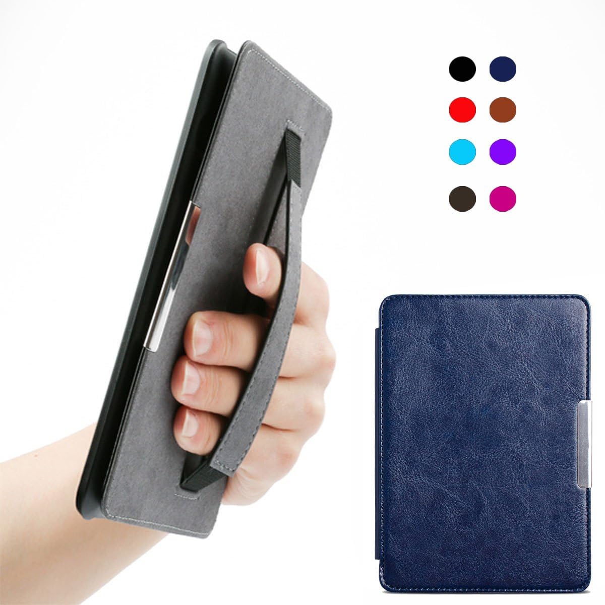 ISeeSee Kindle Paperwhite Case Cover SmartShell Holding Case for Kindle Paperwhite Fits All Paperwhite Generations Prior to 2018 (Not Fit All Paperwhite 10th Gen) Dark Blue