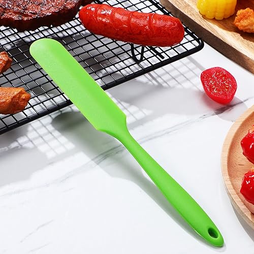 Miniatura 8 de Thick Food-grade Silicone Jar Spatula Dual-sided Scraper for Baking Mixing Sourdough Heat-resistant Kitchen Tool for Cooking and Salad Preparation
