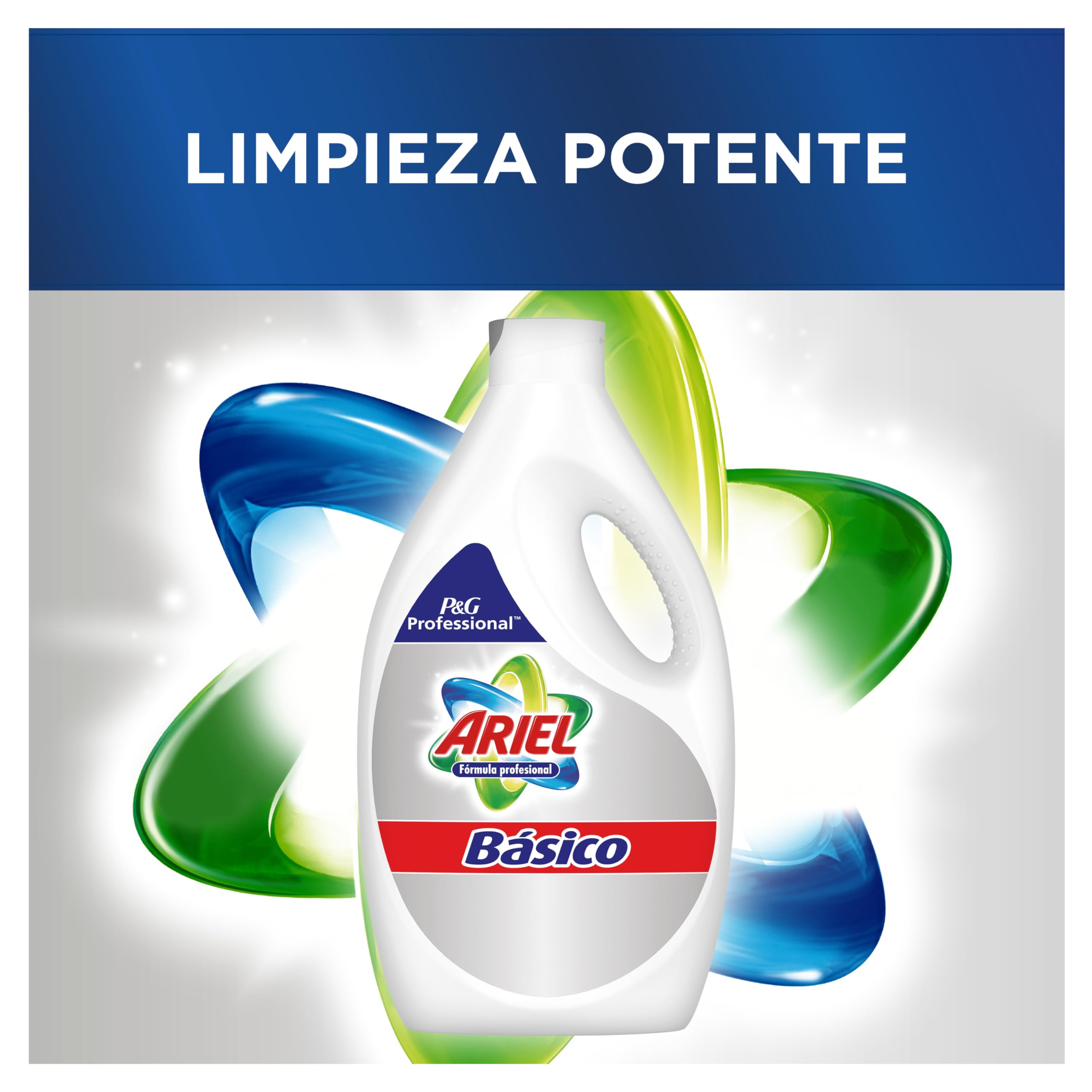 Ariel Professional, Detergente Lavadora Liquido, 120 Lavados, 6L (2 x 3L), blancos brillantes lavado tras lavado