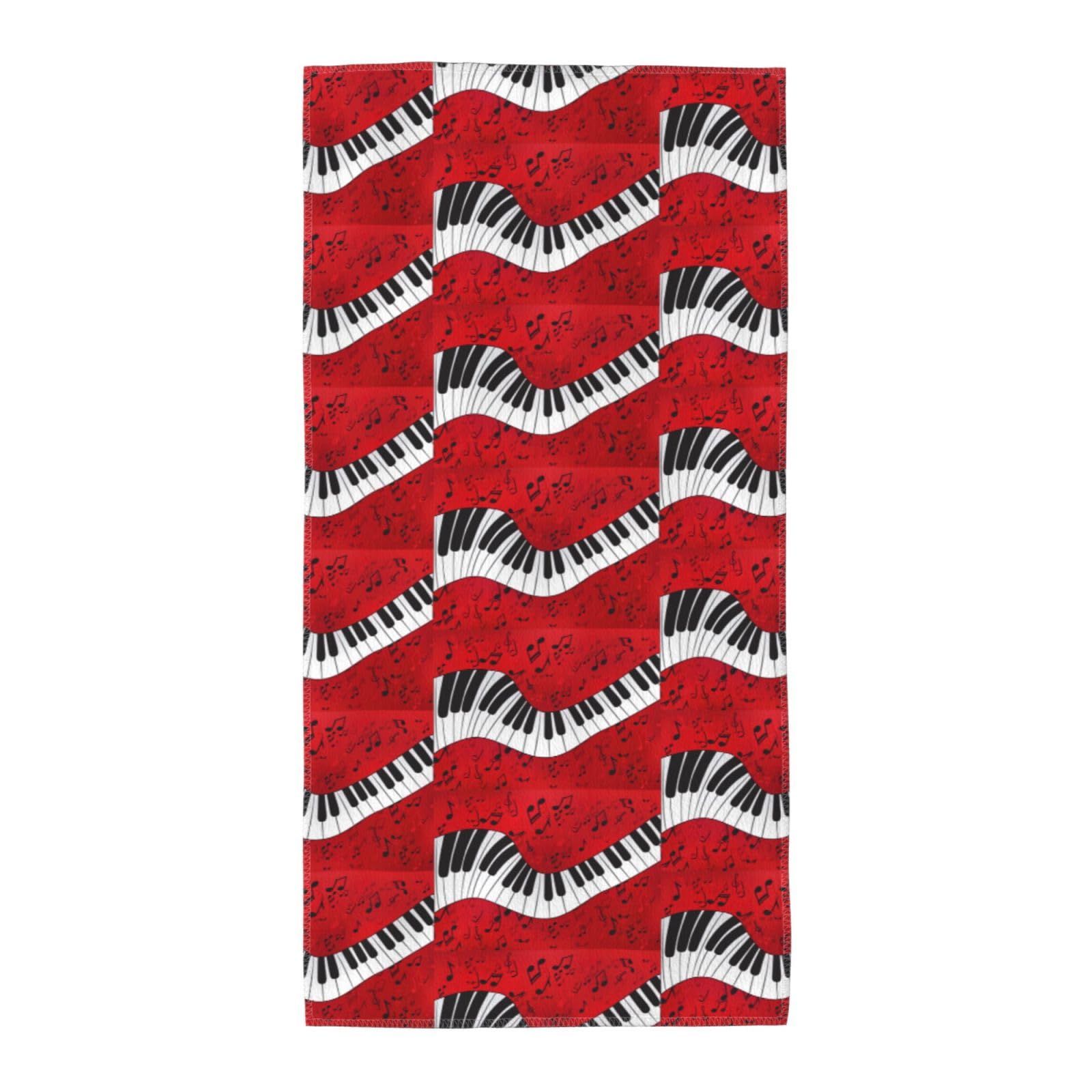 WYCZHY Music Note Piano Printed Quick Dry Beach Towel For Camping Travel Vacation