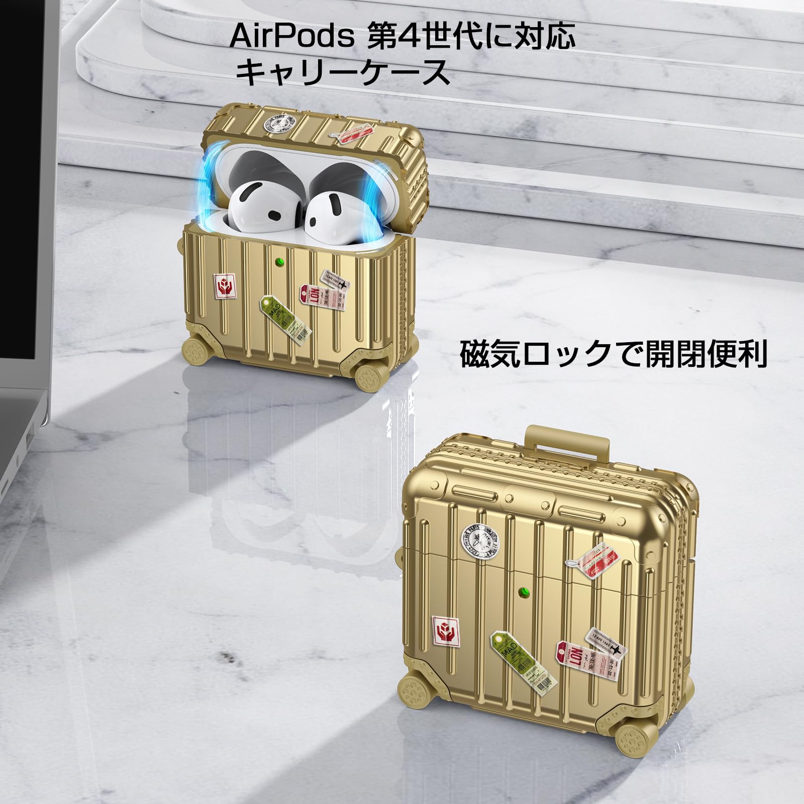 Amazon | V-MORO for AirPods 4ケース 2024 AirPods 第4世代専用