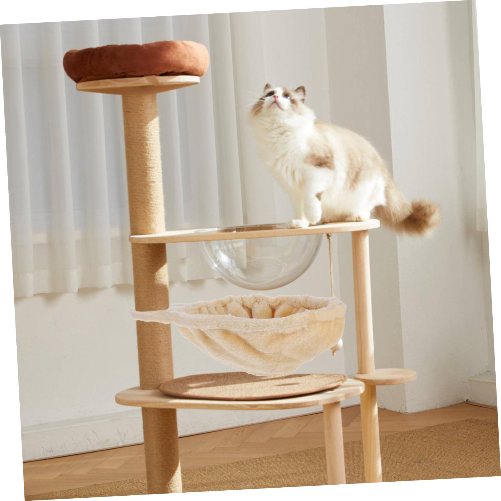 Cat Tree Hammock Per Gatti Culla Morbida Con Accessori Per Arrampicata e Giochi Letto Per Gatti Da Design Elegante e Funzionale Per Attività Fisica e Riposo