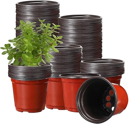 Amazon Co Jp Tvird 130個 プラスチック植物 育苗ポット 4インチ 水漏れ穴のある植物用苗ポット 屋内 屋外 育苗 苗 切断 移植用 Diy 工具 ガーデン