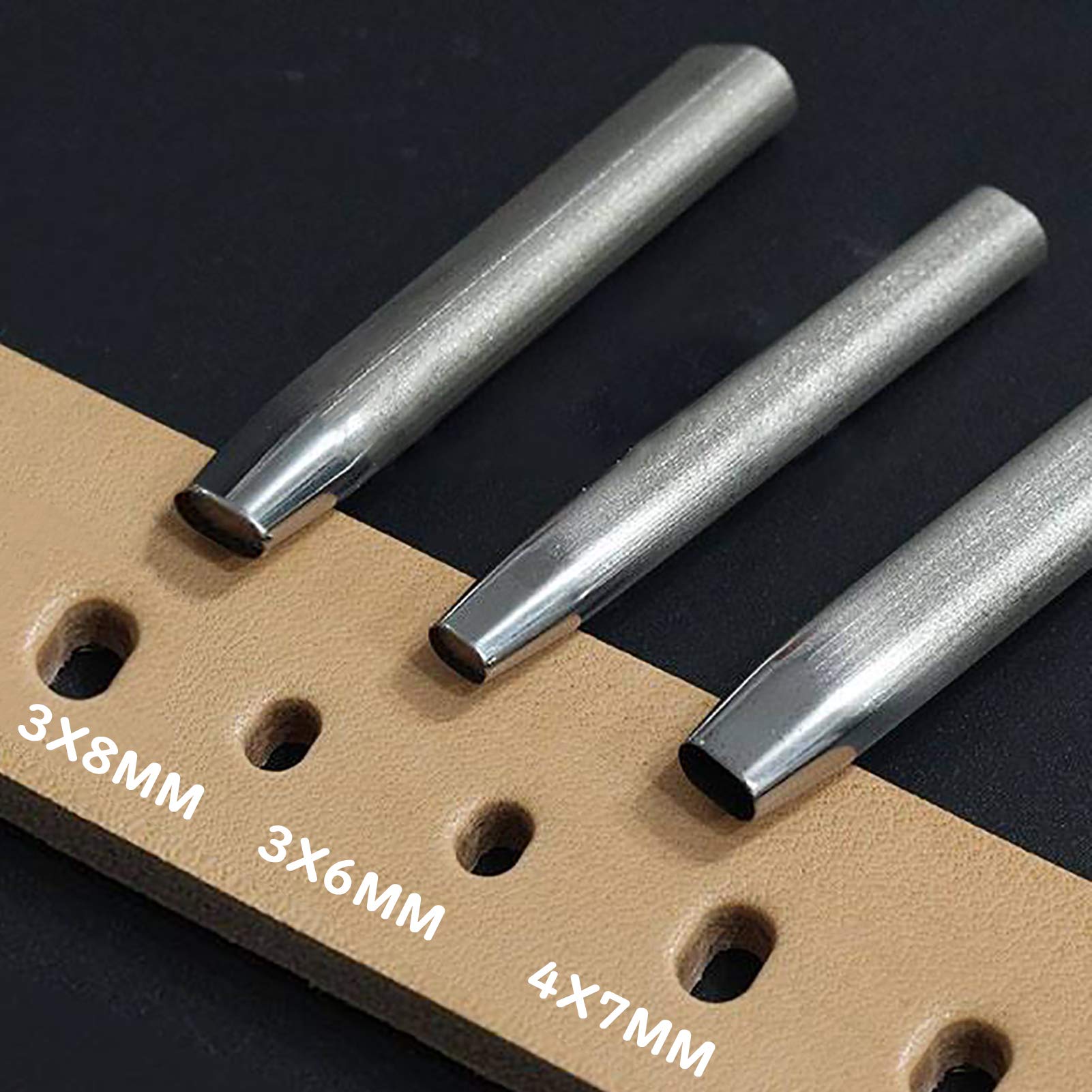 Amazon.co.jp: 穴あけ ポンチ 楕円 ポンチ レザークラフト ポンチ