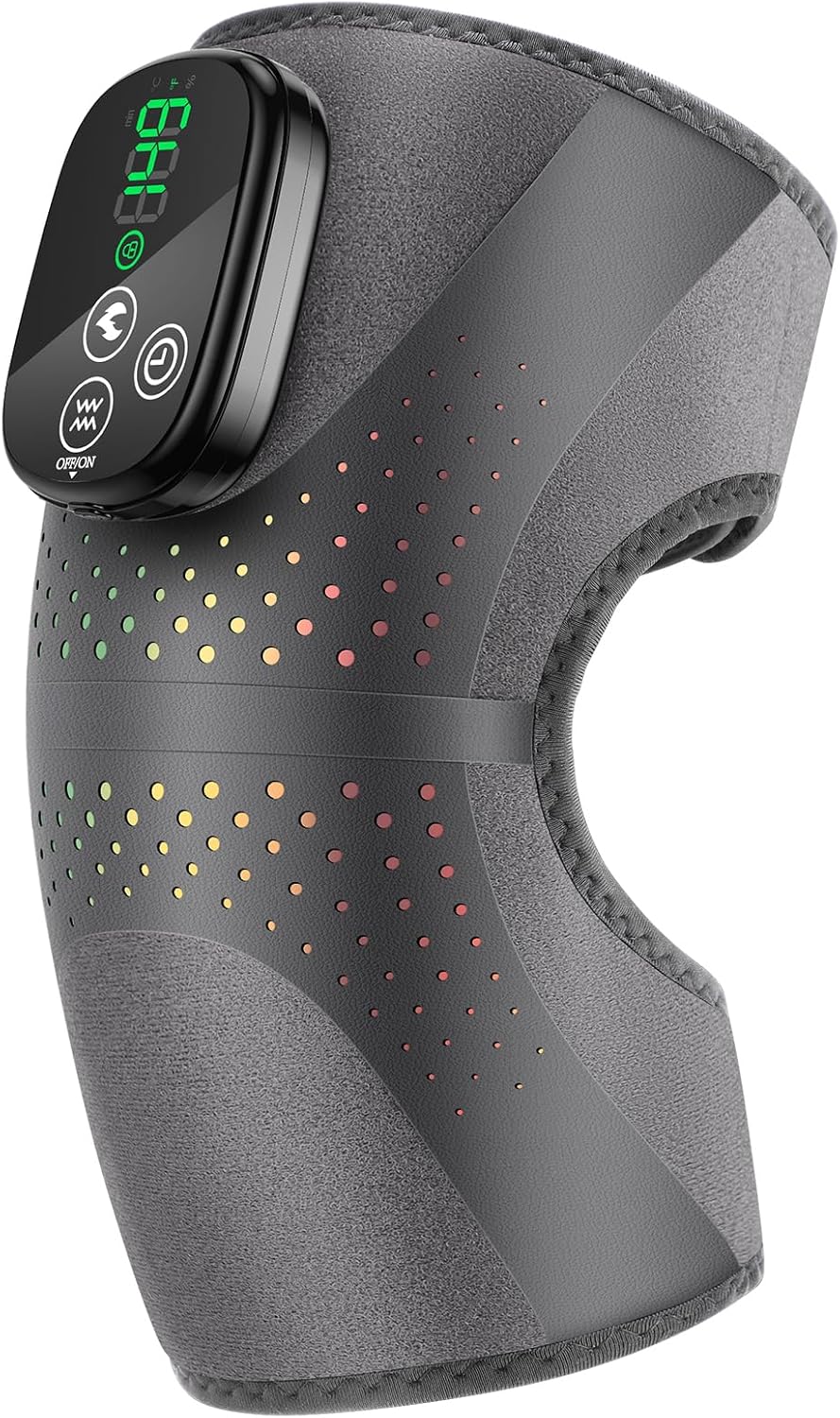 BAISEMAIN Knee Massager with Heat, Heating Pad for Knee Shoulder Elbow Pain Relief, Cordless Heated Knee Brace for Arthritis with Massage, Gray - Image 9