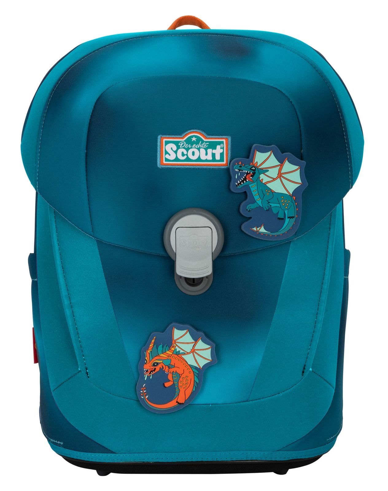 SCOUT Schulranzen Superflash Sunny II Set 4-teilig Seadragon blau