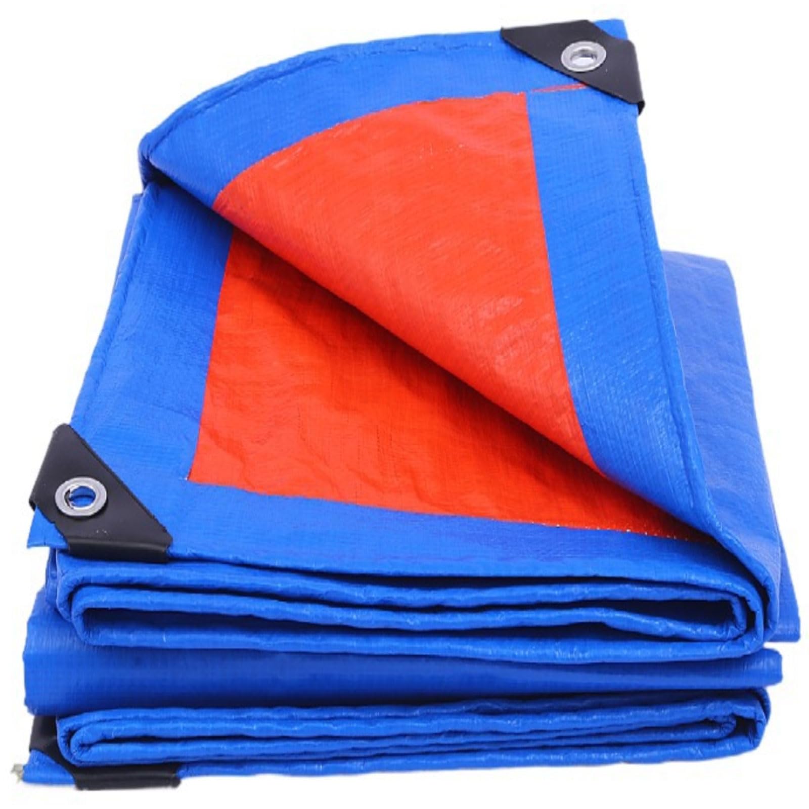 Tarpaulin Waterproof x 100 cm UV Resistant, Pe Material, Lightweight Tarplarge Ground Reinforced Eyelets, Tear Resistant for Garden Furniture Camping Camping, Blue