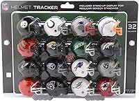 Riddell NFL 32-Piece Helmet Tracker Set 2024 - Gumball Size Mini Helmets for All 32 Teams with Display Stand