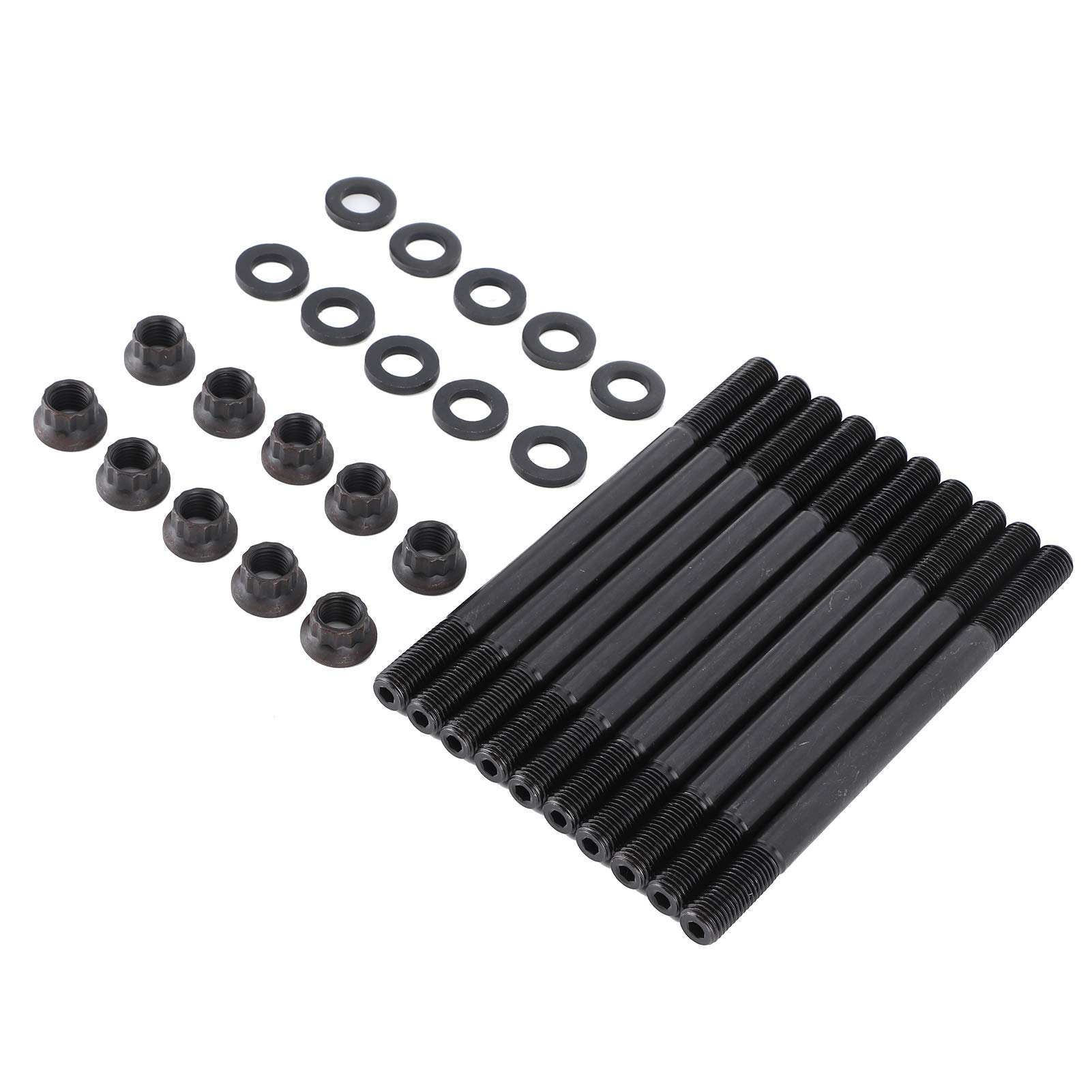 Kit con prosciutto della guarnizione del cilindro, mantello della testata in metallo nero, kit nero da dadi bulloni per motori D16Y7 D16Y8
