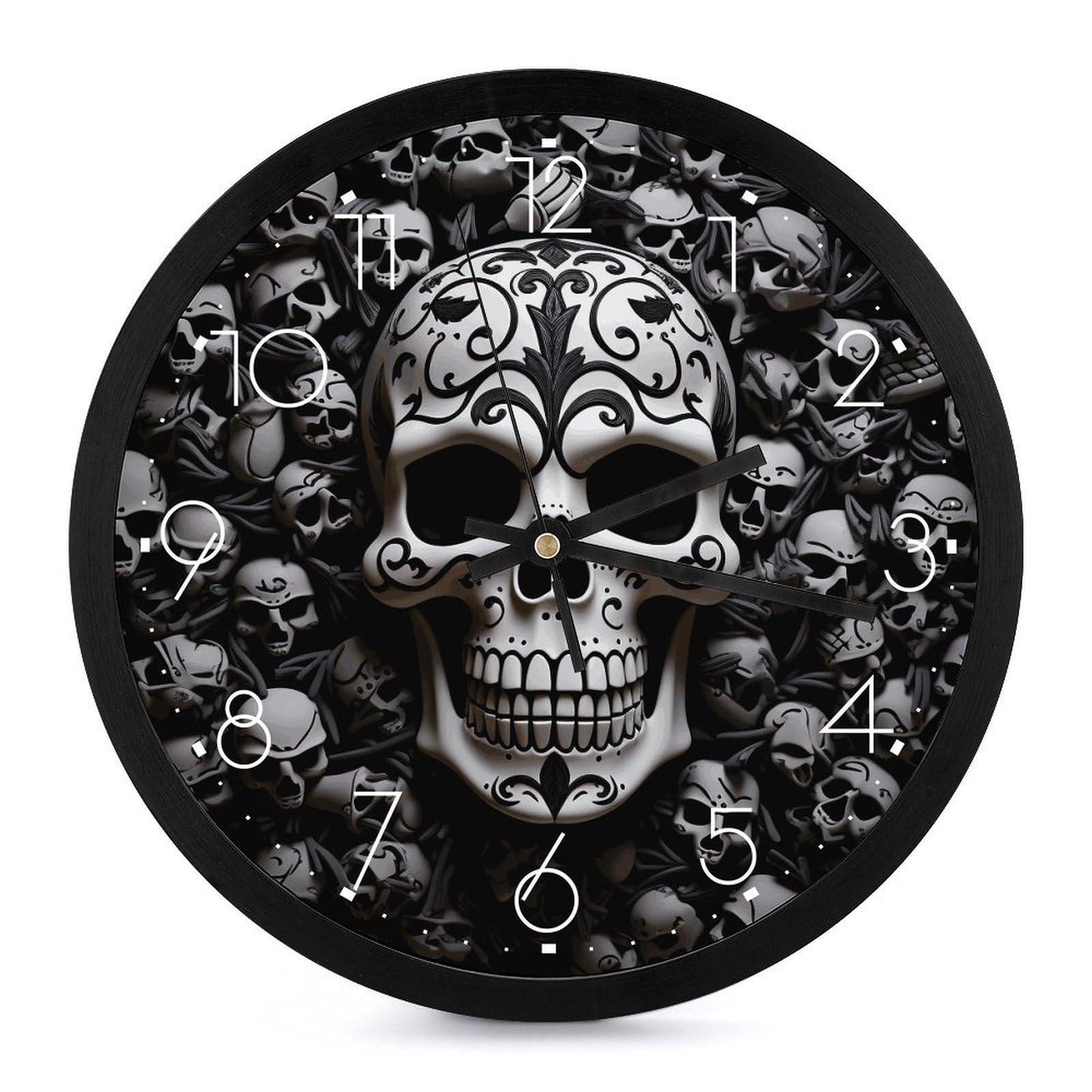 Horloge murale à quartz silencieuse avec cadran numérique lisible de 25,4 cm pour cuisine