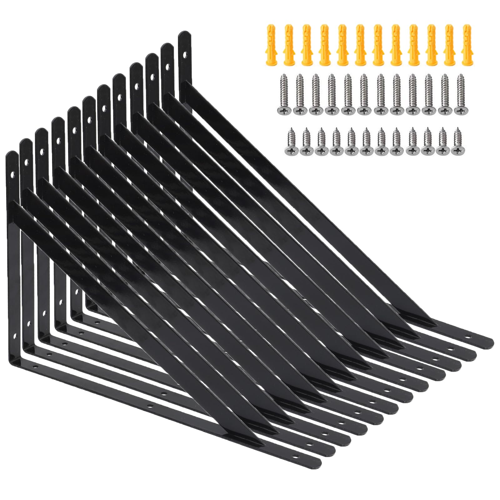 KJHGMNB Klappkonsole Winkel, Schwerlast-Konsole Metall Regalträger Winkel- Konsole Verzinkt, Schwerlastträger Tragkraft |Regalhalter Stahl Massiv 2 Stück Regalkonsole Für Die Wandmontage,95x150x16
