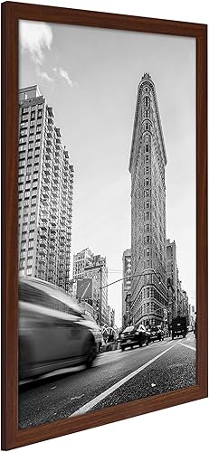 Vista 179 de Americanflat - Marco para póster de 71 x 74 cm con plexiglás pulido, portarretratos negro de madera industrializada, Epic Collection, marco ancho