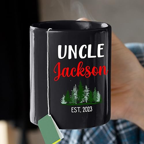 Miniatura 4 de Taza para el tío nuevo, taza personalizada para el tío, nombre personalizado para el tío Thomas y taza del año, regalos para el tío, taza de café