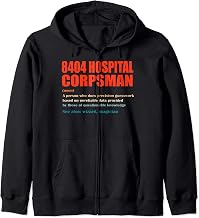 8404 Hospital Corpsman Vintage Definition Wizard Magician Zip Hoodie