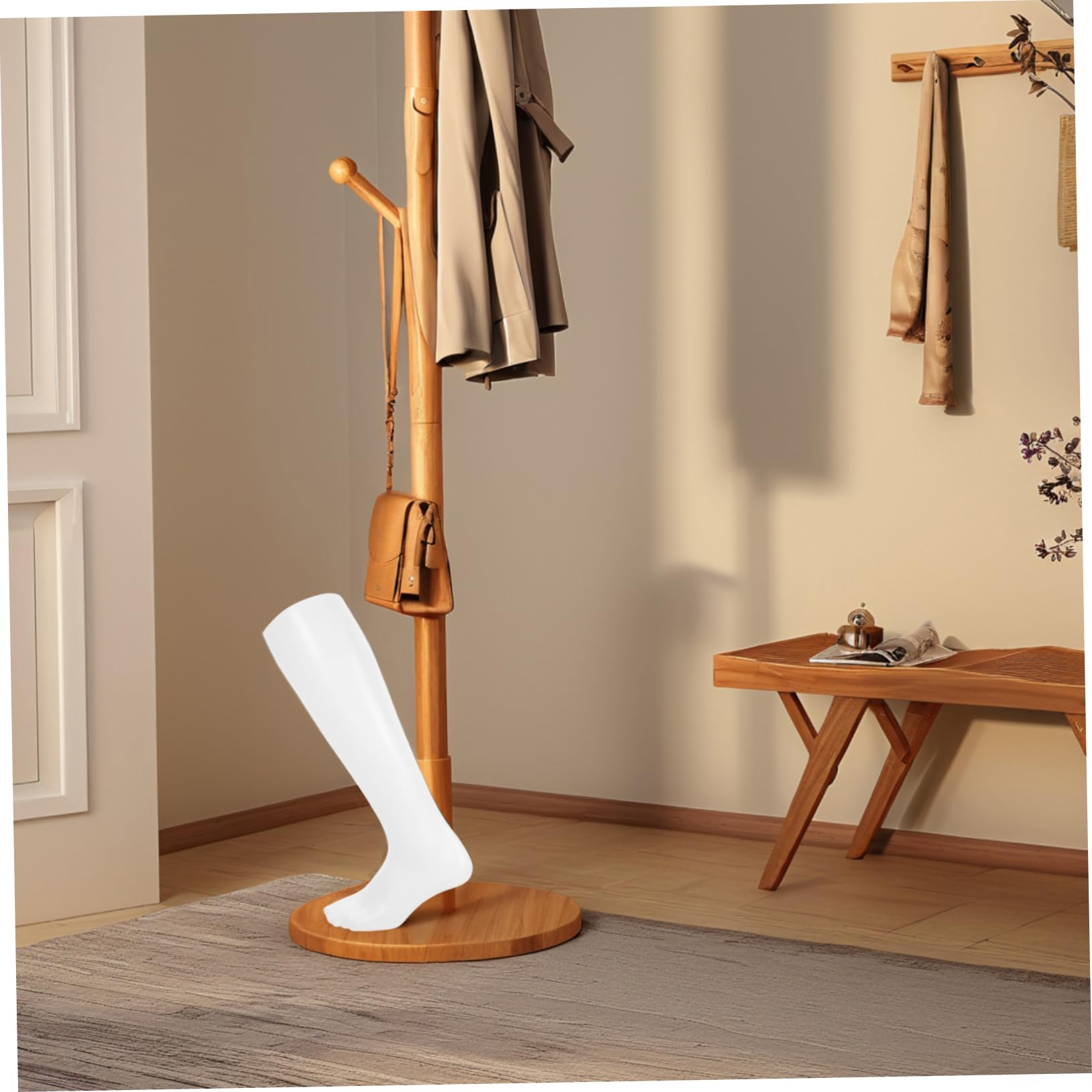 Socken Starkem Effekt und Minimalistischem Dreidimensionalem Fußmodell Weißes Kunststoff Lange mit Design für für Vielseitige Nutzung zu Hause oder Geschäft