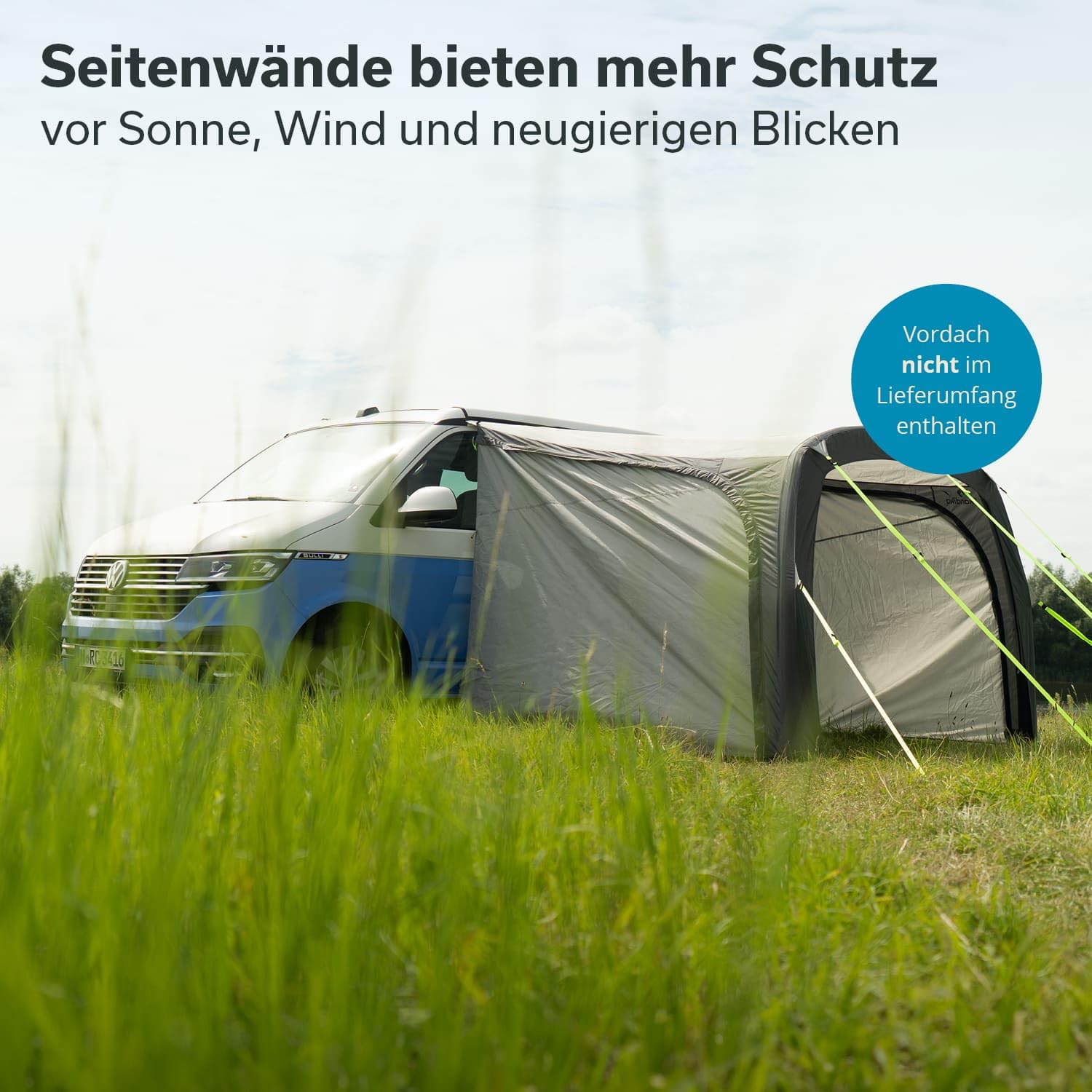 Skandika Seitenwände für Vika Air Van 260 Vorzelt | Seitenwand für Vordach, Caravan Tarp, Sonnensegel, Sonnendach, UV 50+, 3000 mm Wassersäule | für Wohnmobil, Wohnwagen, Camper, Bus