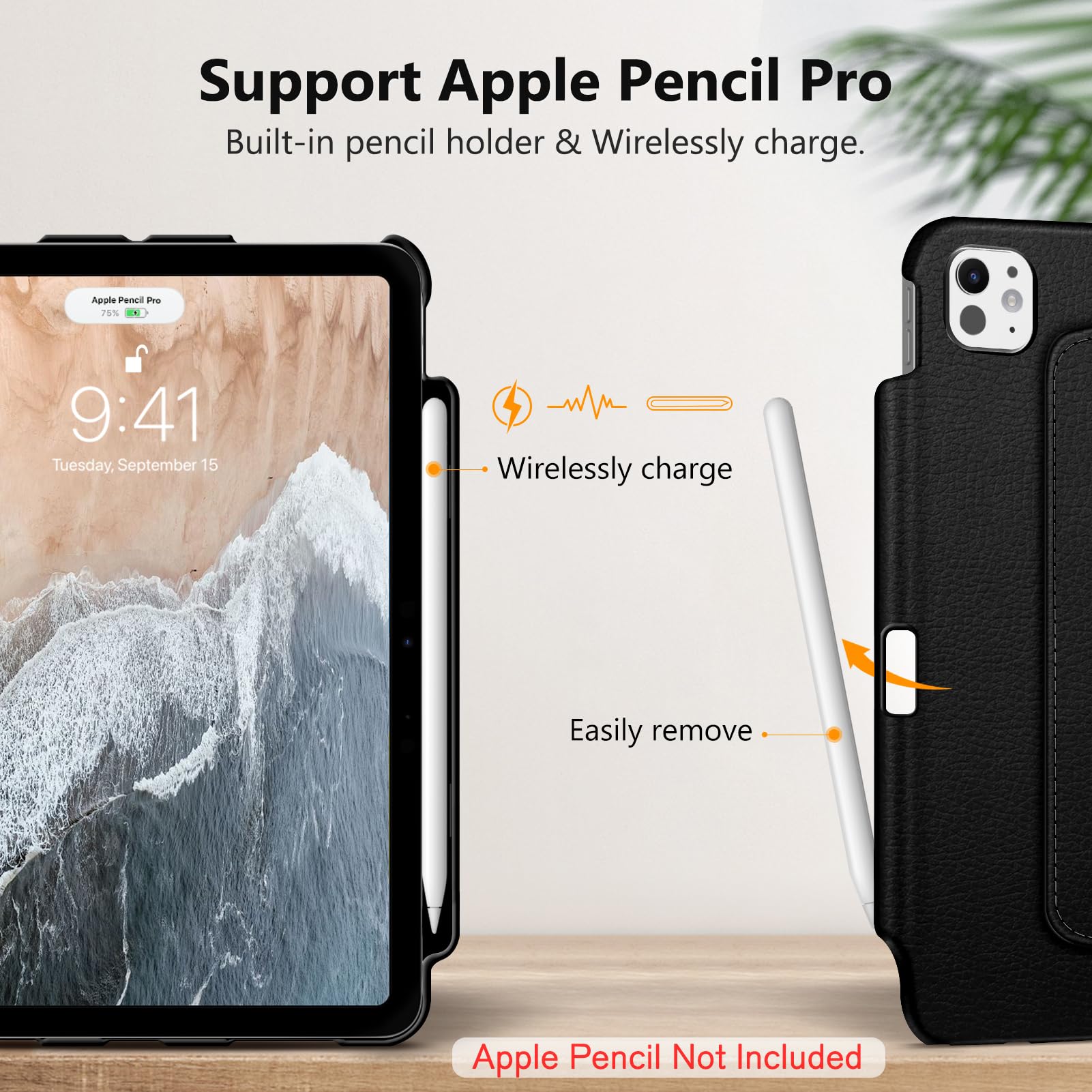 Fintie Funda giratoria para iPad Pro 11 pulgadas M4 (2024) - Funda protectora 360° con soporte para lápiz