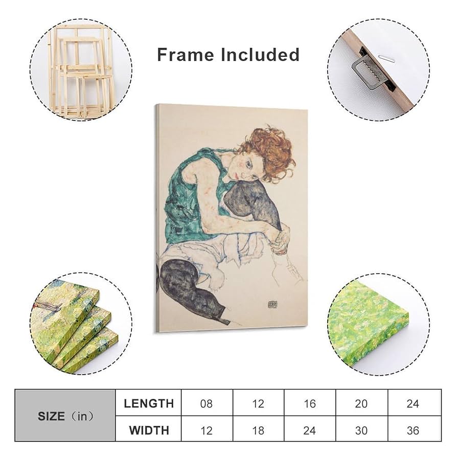 限定マット額装品/座っている女 1917（エゴン シーレ） 限定マット額装品/座っている女 1917（エゴン シーレ） 徹底解説