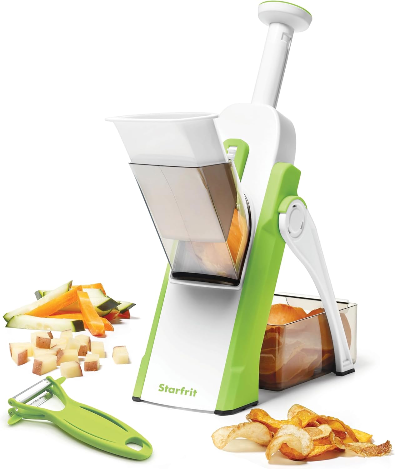 Starfrit PumpNSlice Innovative Fruit and Vegetable Slicer with Ultra