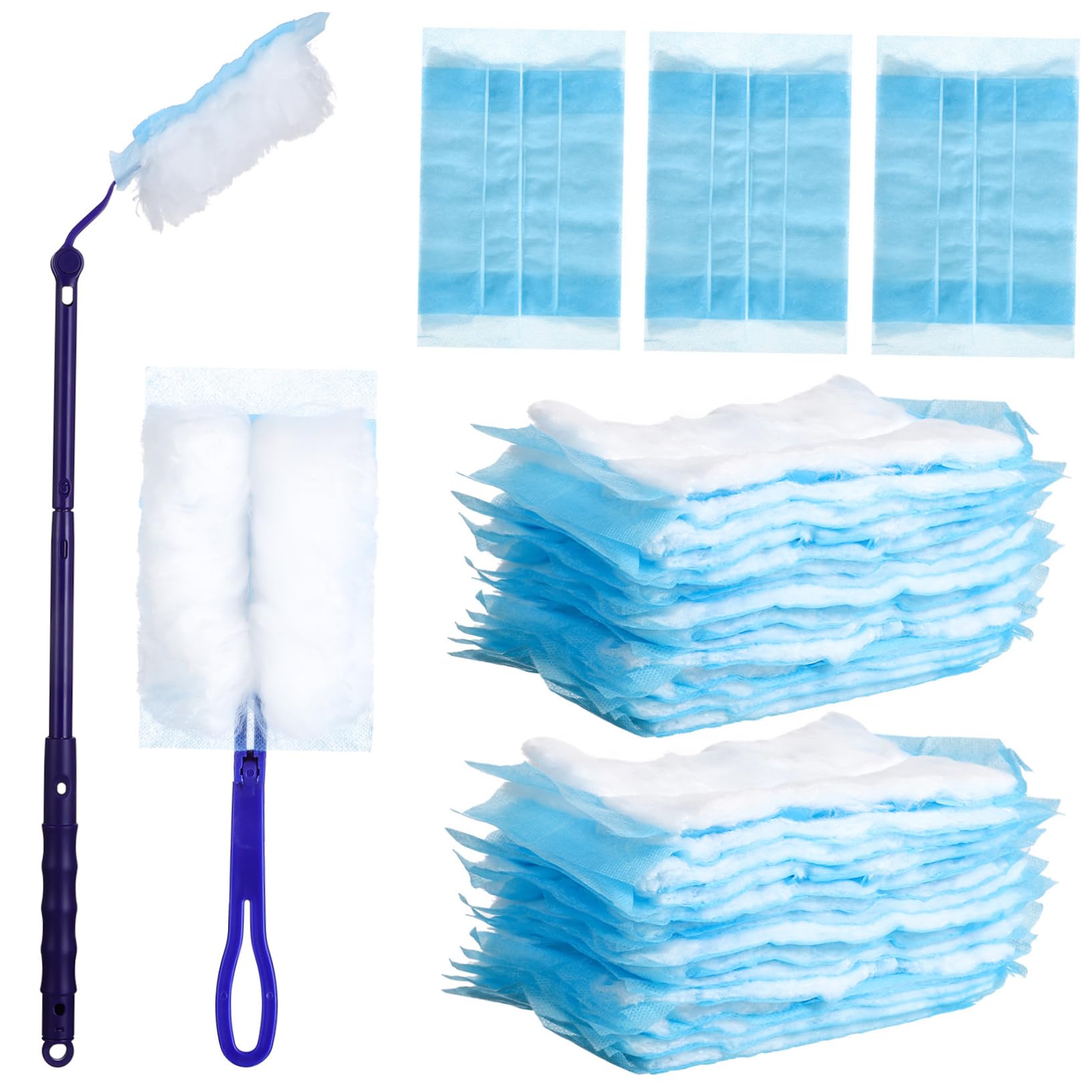 DINHEAROM Efficient Dust Removal Brush Head Hand Duster Extendable Handle Flat Duster for Car Interior Blind Brush Window Cleaner