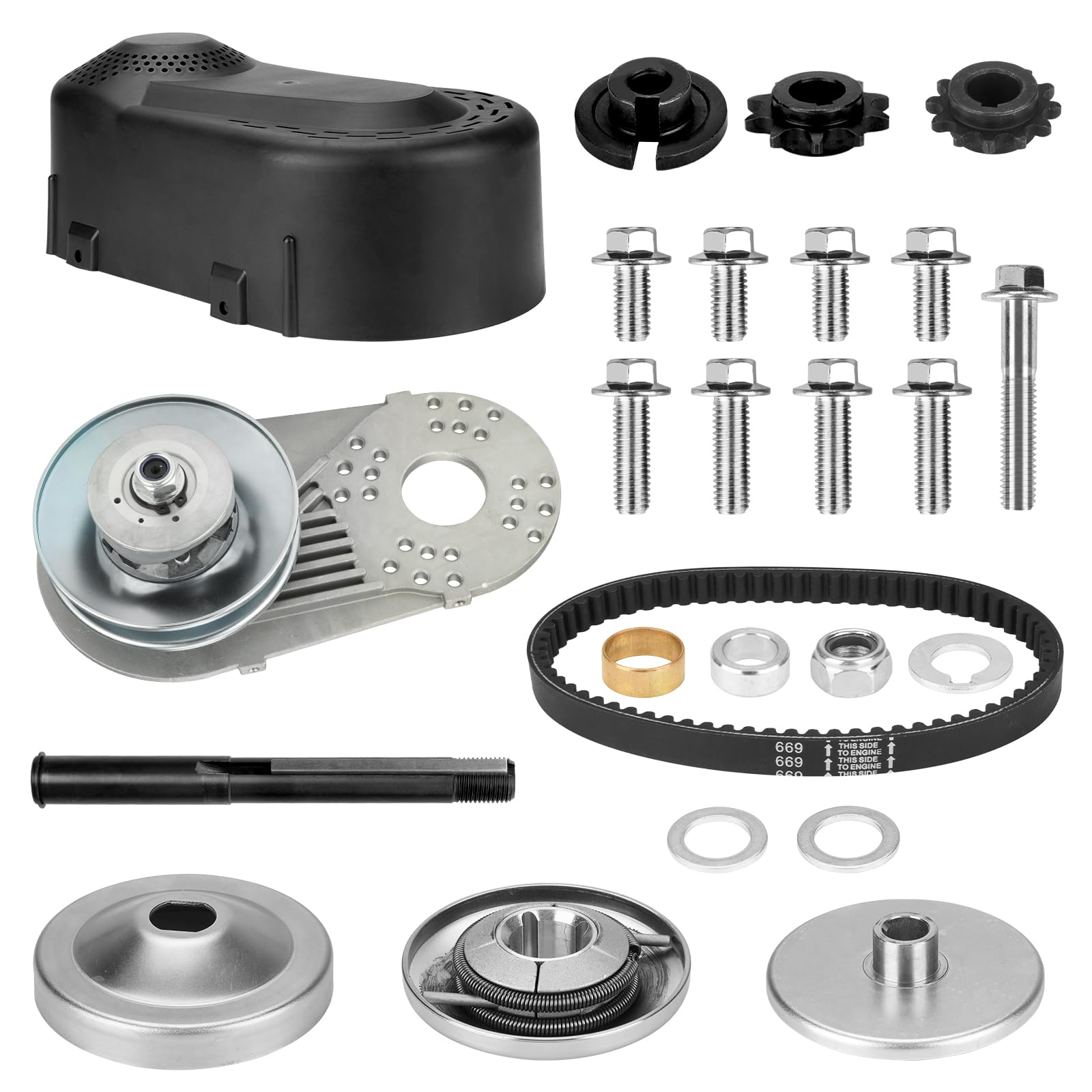 Torque Converter 30 Series Mini Bike 2-7Hp Go Kart CVT Clutch 3/4 inch 10T #40/41/420&12T #35 Chain Drive Belt Pulley for Predator 212cc, Manco Comet TAV2 Mini Bike Engine Replace for 219552A 218353A