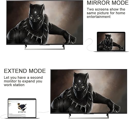 Miniatura 5 de Wonlyus Cable HDMI a VGA chapado en oro 1080P HDMI macho a VGA macho adaptador de video activo cable convertidor (3 pies3.3ft)