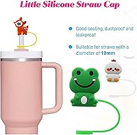 Vista 4 de Tapa de popote para copa Stanley, cubierta de popote compatible con vaso de 30 y 40 onzas con asa, tapas de puntas de popote reutilizables a prueba